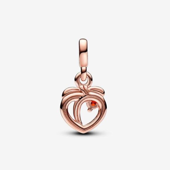 Authentic Pandora ME Cheeky Peach Mini Dangle Charm 14k Rose Gold Plated - Picture 5 of 6